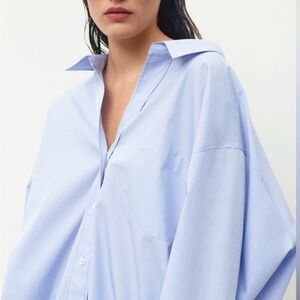 Zara Sky Blue Casual Shirt